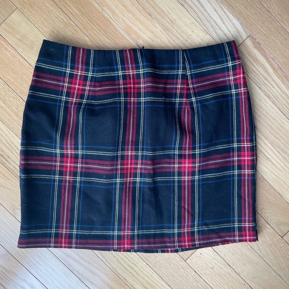 Tartan plaid mini skirt